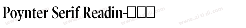 Poynter Serif Readin字体转换